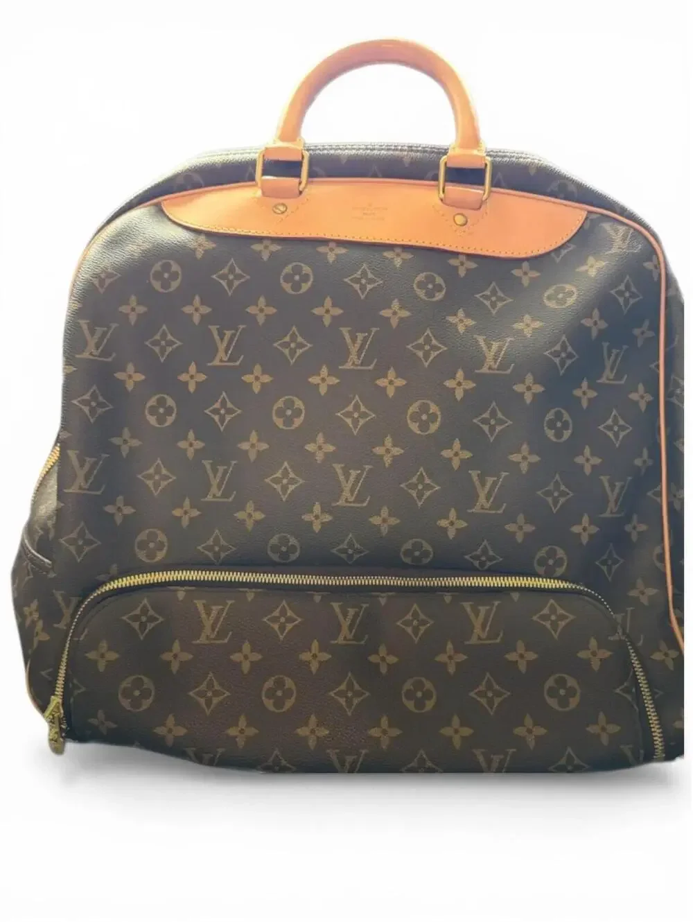 Louis Vuitton Evasion Top Handle Bag Regular Brown Canvas (P63)